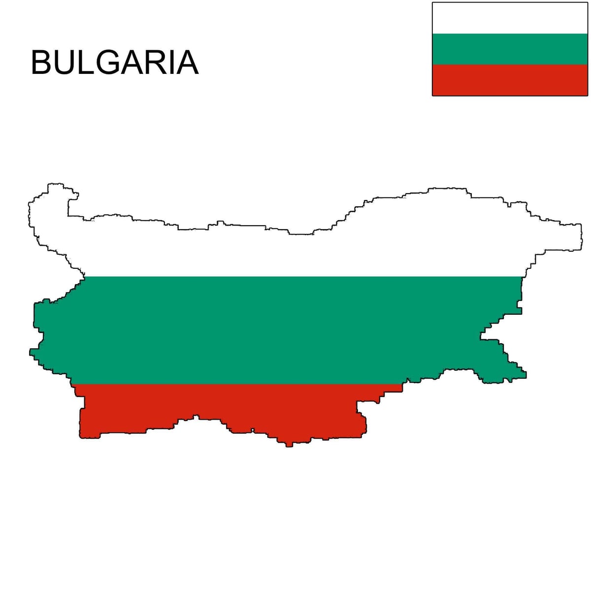 Bulgaristan haritası bayrak