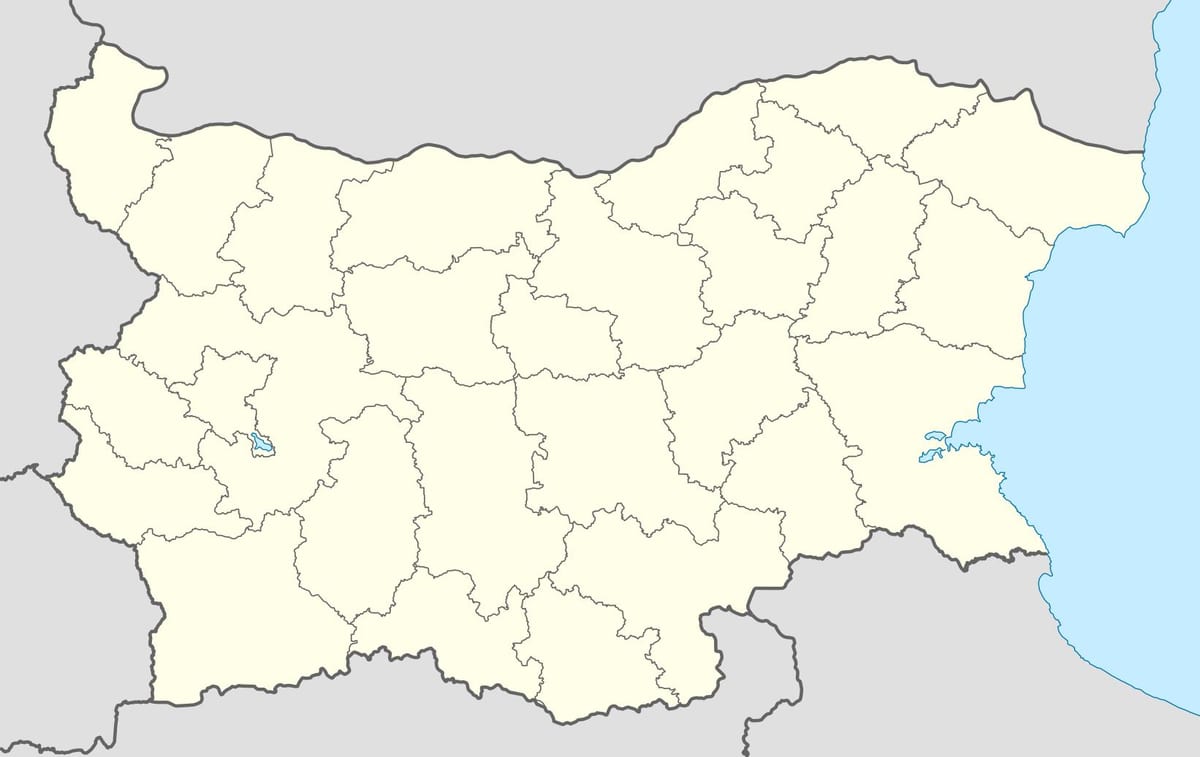 Bulgaristan harita vektör harita