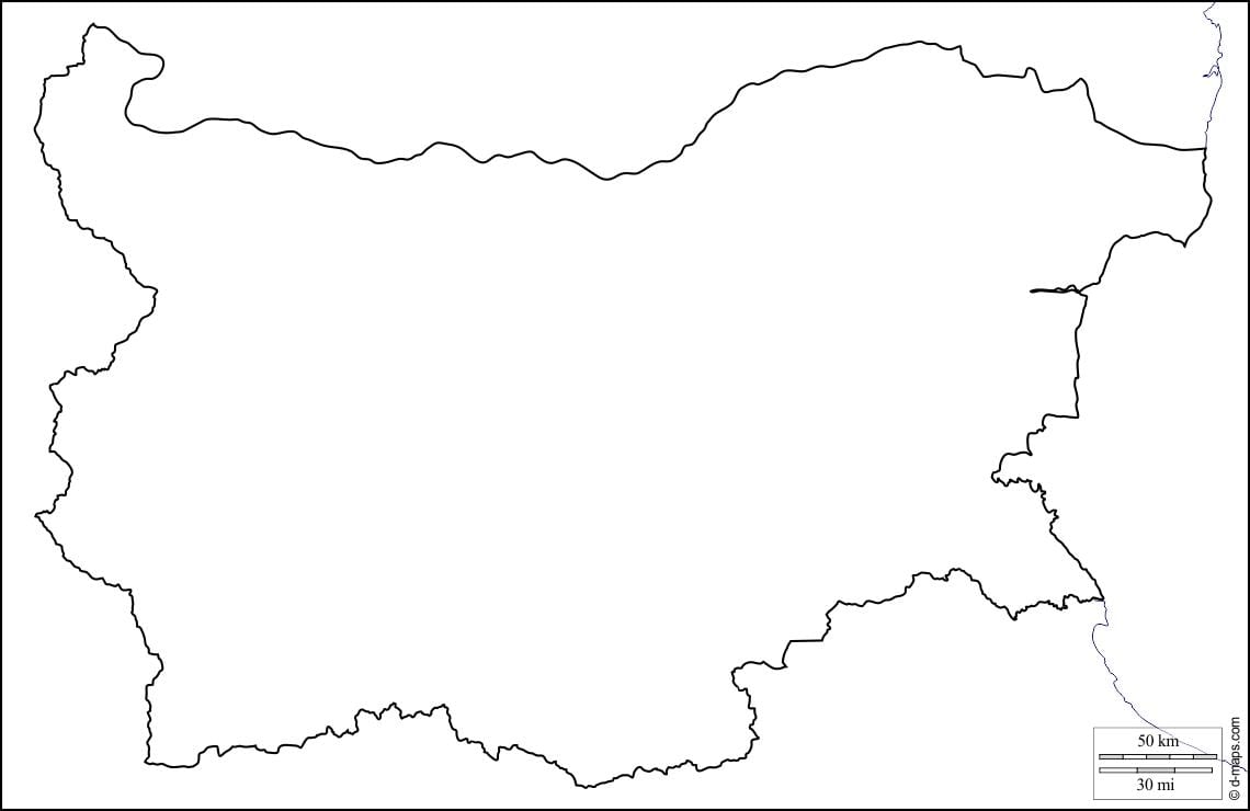 Bulgaristan haritası anahat