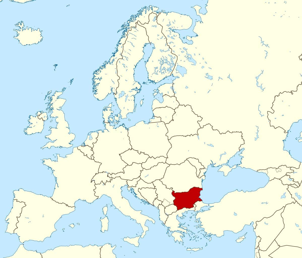 dünya haritası Bulgaristan gösteriliyor