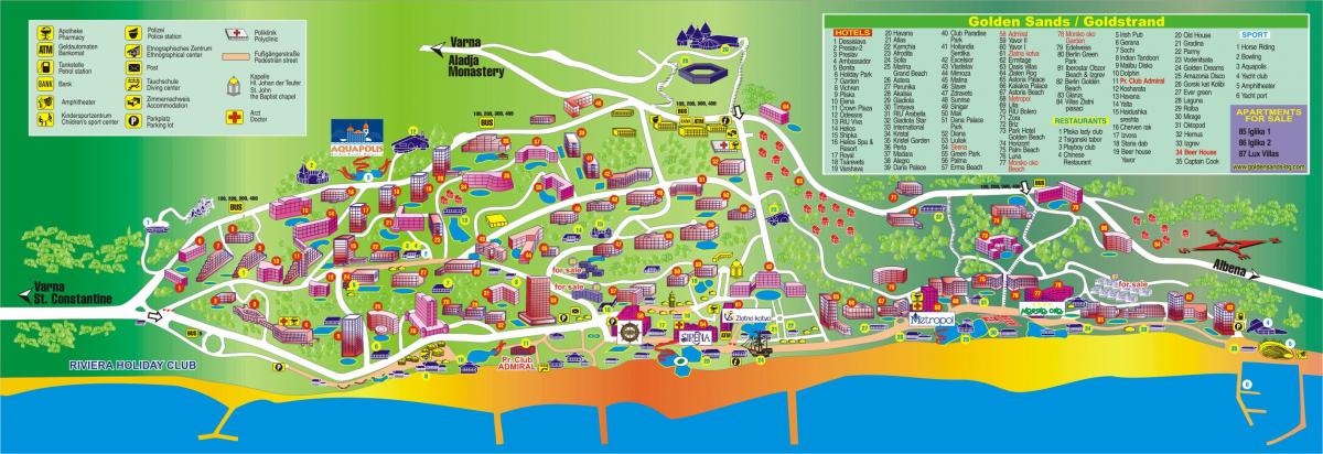 golden beach, Bulgaristan harita