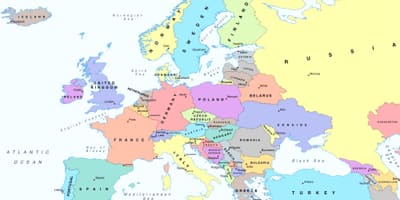 Avrupa haritası Bulgaristan gösteriliyor 