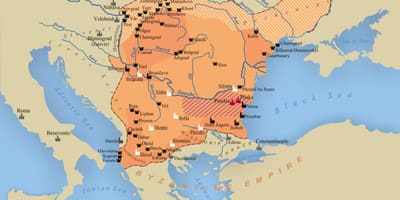 Bulgar İmparatorluğu haritası 