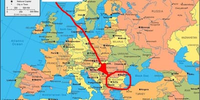 Harita Bulgaristan çevre ülkeler
