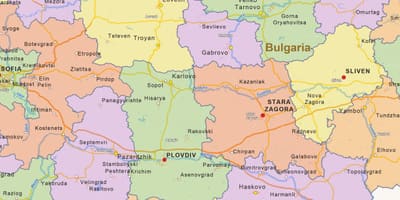 Bulgaristan haritası siyasi