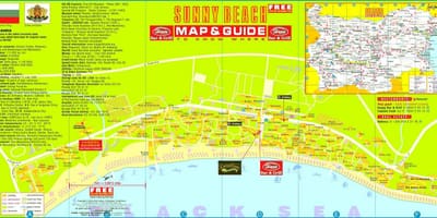 Sunny beach Bulgaristan turizm harita 
